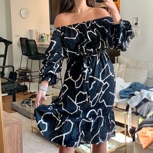 Off the shoulder midi dress